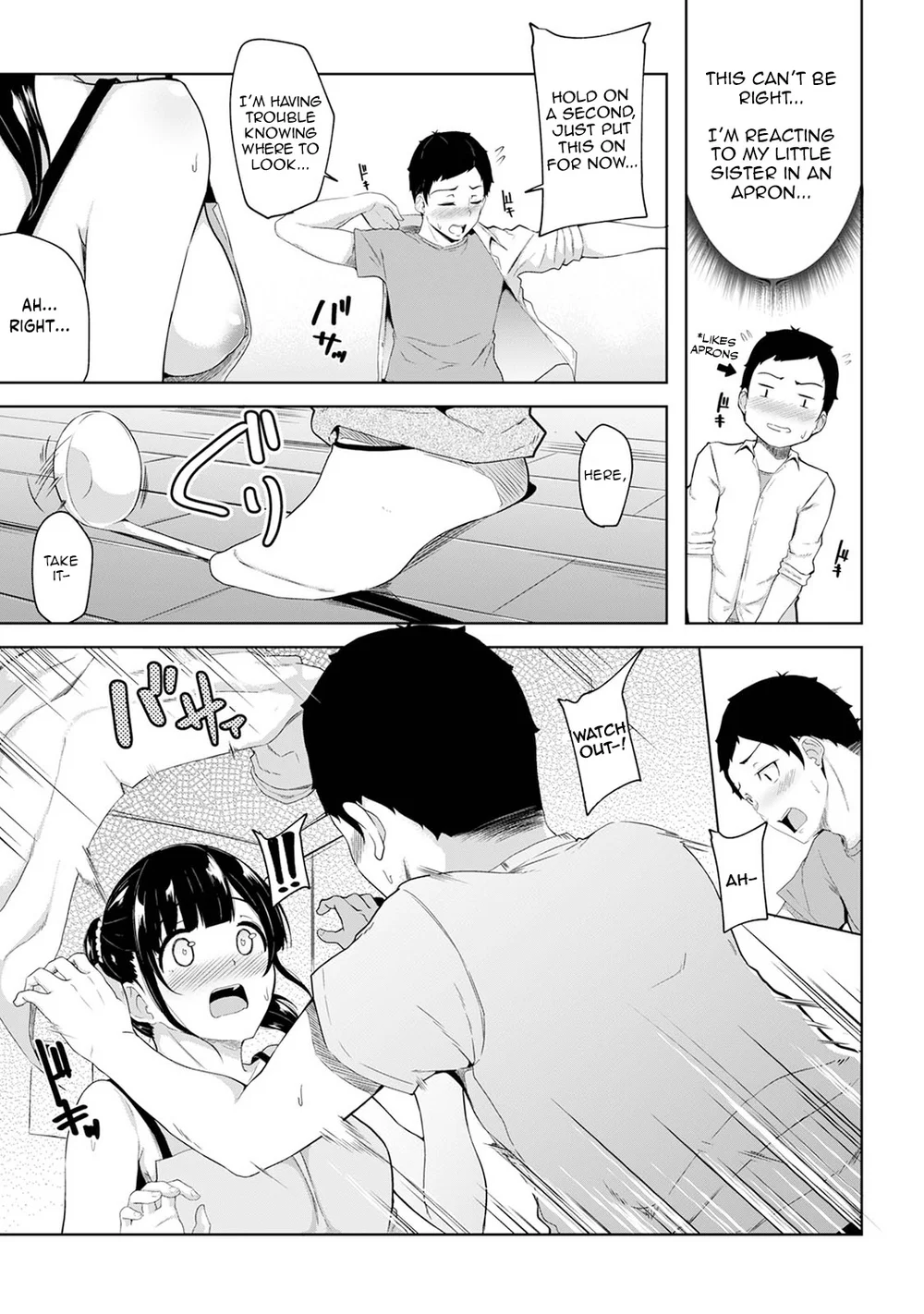 Asa Okitara Imouto ga Hadaka Apron Sugata datta node Hamete Mita – Chapter 1 page 5
