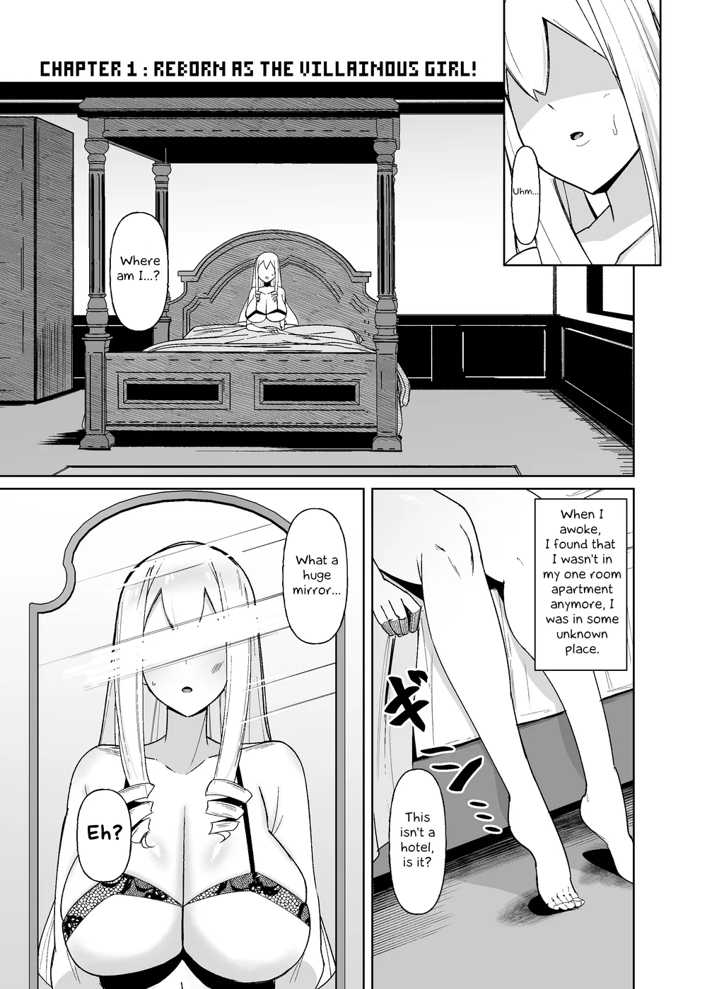 I was reincarnated as a villainess in an otome Game who was a futanari in her backstory page 1