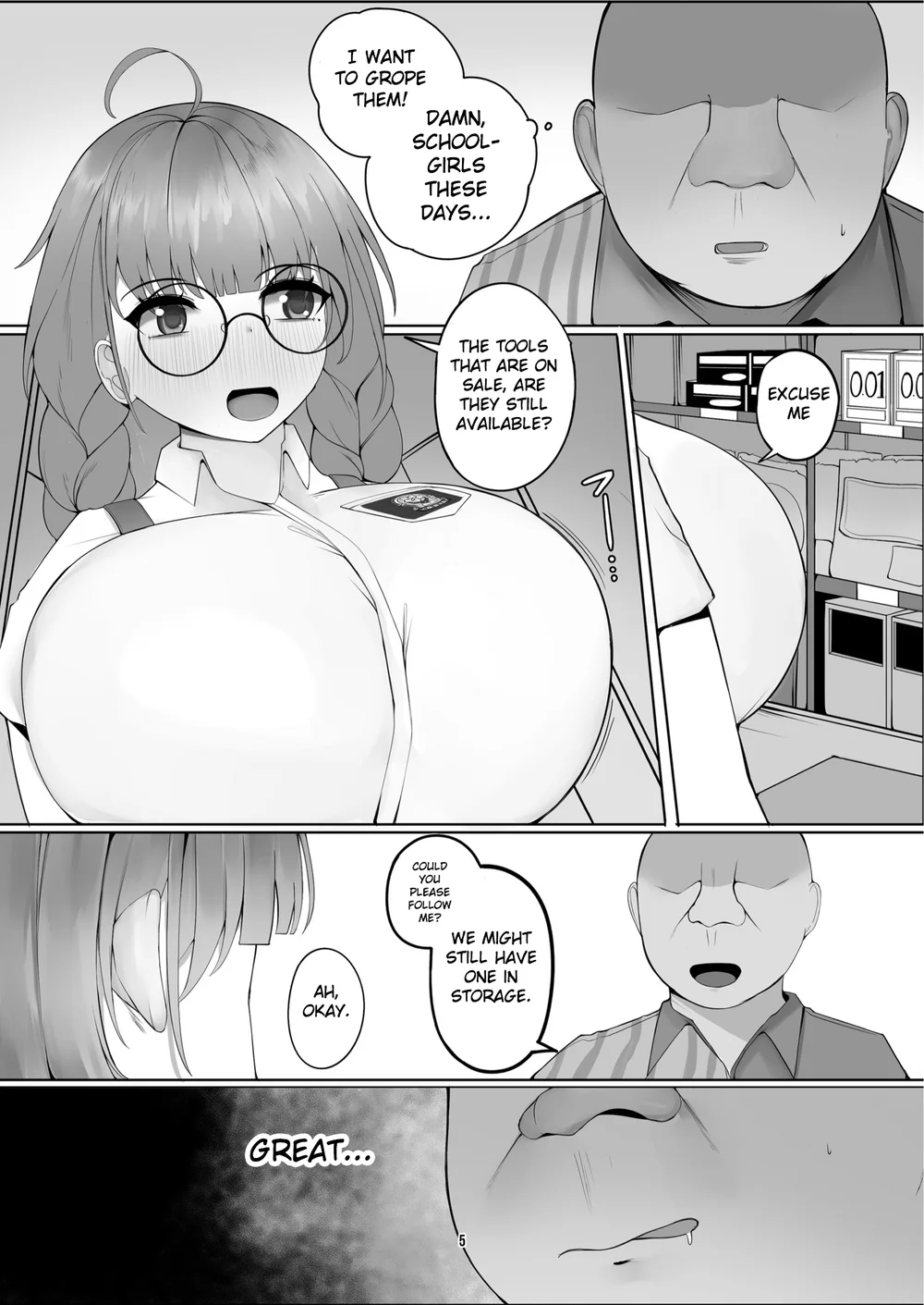 Supplementary class at the convenience store (Teenage Mischief) page 4